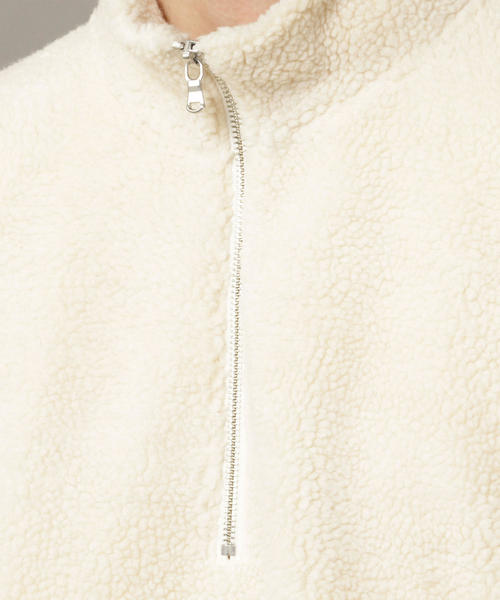 BEAUTY&YOUTH UNITED ARROWS（ビューティーアンドユースユナイテッドアローズ）の「BY ボア ハーフジップ レイズドネック スウェット（スウェット・メンズ・ダークグレー/オフホワイト・SMALL/MEDIUM/LARGE/X-LARGE）」の4枚目の写真