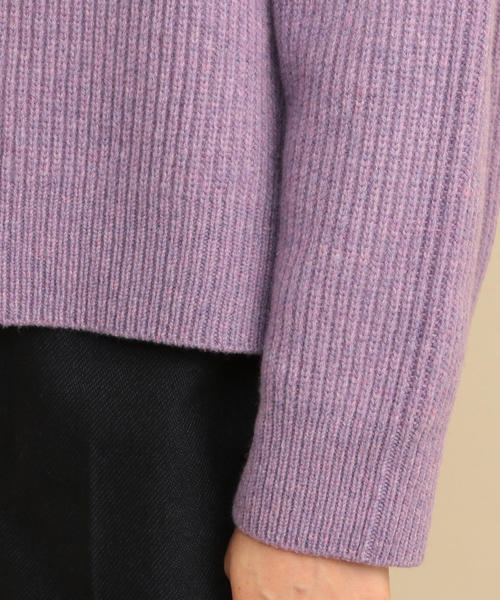 BEAUTY&YOUTH UNITED ARROWS（ビューティーアンドユースユナイテッドアローズ）の「BY∴ ウール畦バックスリットカラーニット ◆（ニット/セーター・レディース・ピンク/パープル/グリーン・FREE）」の9枚目の写真