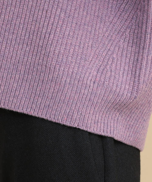BEAUTY&YOUTH UNITED ARROWS（ビューティーアンドユースユナイテッドアローズ）の「BY∴ ウール畦バックスリットカラーニット ◆（ニット/セーター・レディース・ピンク/パープル/グリーン・FREE）」の10枚目の写真