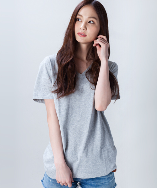 NANO universe（ナノユニバース）の「wjk/ Plain V-Neck Tee（Tシャツ/カットソー・メンズ・ホワイト/ブラック/グレー/カーキ/ネイビー/ライトピンク・SMALL/MEDIUM/LARGE）」の9枚目の写真