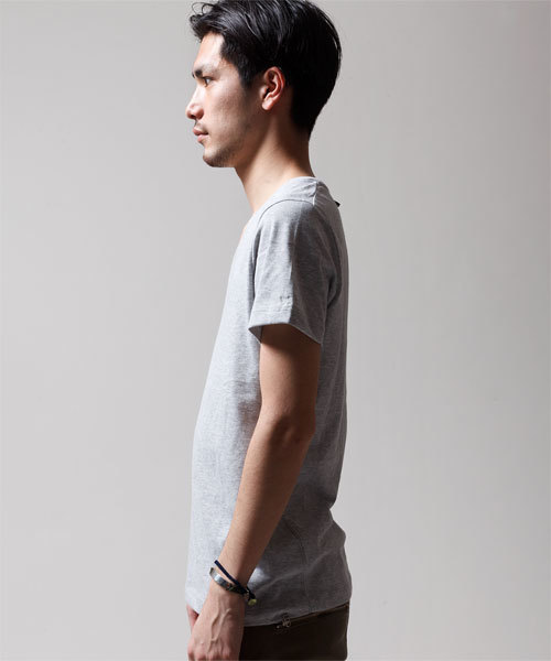 NANO universe（ナノユニバース）の「wjk/ Plain V-Neck Tee（Tシャツ/カットソー・メンズ・ホワイト/ブラック/グレー/カーキ/ネイビー/ライトピンク・SMALL/MEDIUM/LARGE）」の13枚目の写真