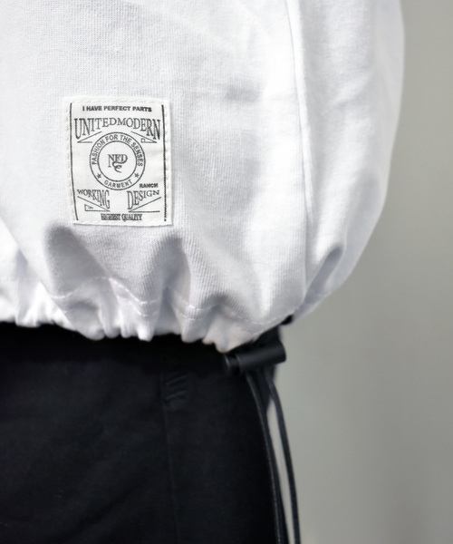 Ranch standard（ランチスタンダード）の「【Ranch Standard】 RA18-087　ロングスリーブTEE　ビッグシルエット（Tシャツ/カットソー・メンズ・ブラック/オフホワイト/オリーブ/杢グレー・2/3）」の7枚目の写真