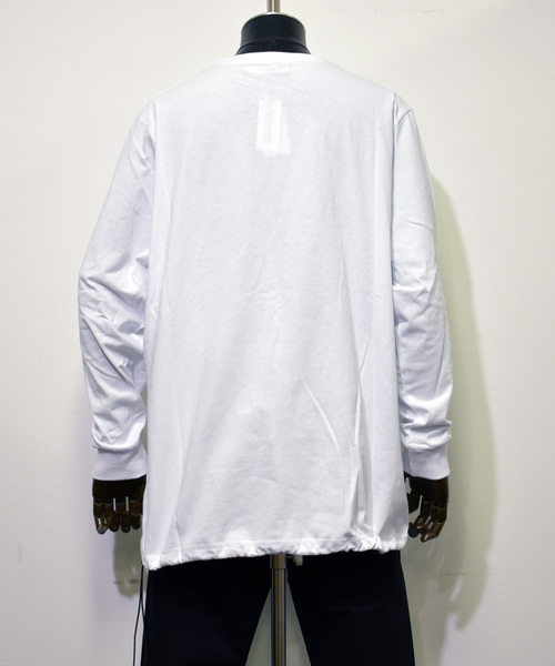 Ranch standard（ランチスタンダード）の「【Ranch Standard】 RA18-087　ロングスリーブTEE　ビッグシルエット（Tシャツ/カットソー・メンズ・ブラック/オフホワイト/オリーブ/杢グレー・2/3）」の8枚目の写真