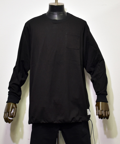 Ranch standard（ランチスタンダード）の「【Ranch Standard】 RA18-087　ロングスリーブTEE　ビッグシルエット（Tシャツ/カットソー・メンズ・ブラック/オフホワイト/オリーブ/杢グレー・2/3）」の11枚目の写真