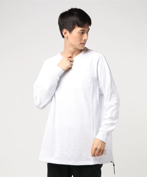 Ranch standard（ランチスタンダード）の「【Ranch Standard】 RA18-087　ロングスリーブTEE　ビッグシルエット（Tシャツ/カットソー・メンズ・ブラック/オフホワイト/オリーブ/杢グレー・2/3）」の2枚目の写真