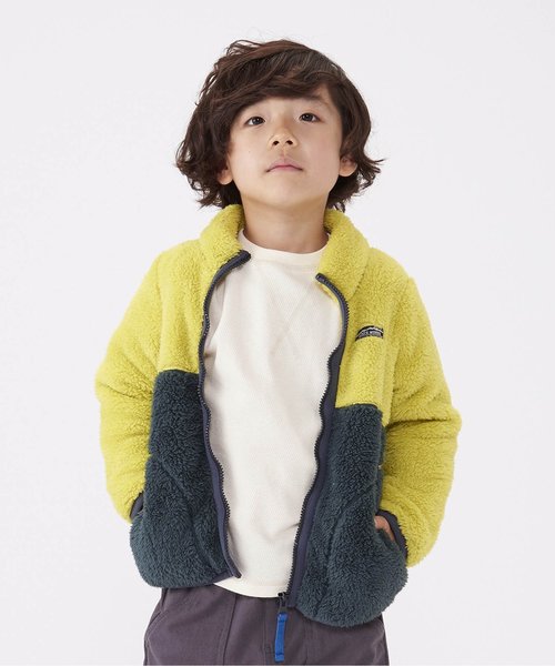 BREEZE（ブリーズ）の「ファーフリースジャケット（マウンテンパーカー・キッズ・ピンク/ライム/ブルー/キナリ・80/130/90/100/120/140/110）」の3枚目の写真