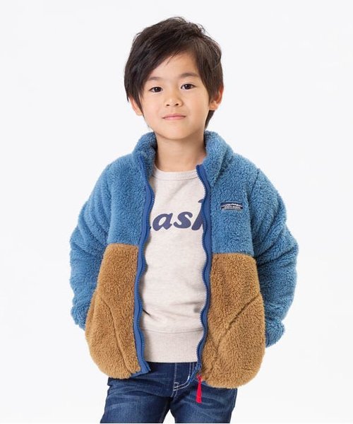 BREEZE（ブリーズ）の「ファーフリースジャケット（マウンテンパーカー・キッズ・ピンク/ライム/ブルー/キナリ・80/130/90/100/120/140/110）」の4枚目の写真