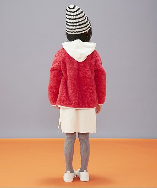 BREEZE（ブリーズ）の「ファーフリースジャケット（マウンテンパーカー・キッズ・ピンク/ライム/ブルー/キナリ・80/130/90/100/120/140/110）」の18枚目の写真