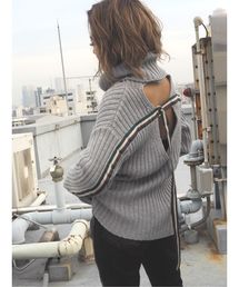 バックテープタートルニットTOPS