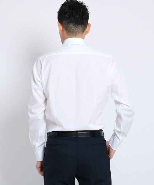 TAKEO KIKUCHI（タケオキクチ）の「100/2ブロードシャツ[ メンズ シャツ ワイシャツ 形態安定 無地 白 ]（ビジネスシャツ・メンズ・ホワイト・01/02/03/04）」の8枚目の写真