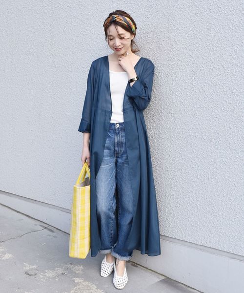 SHIPS(シップス)の「シャドーストライプ2WAYワンピース◇(ワンピース・レディース・スカイブルー/ブラック/ベージュ系その他/ロイヤルブルー・ONE SIZE)」の9枚目の写真