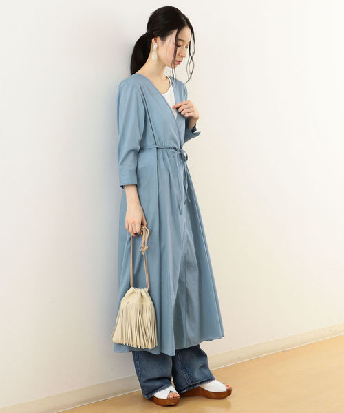 SHIPS(シップス)の「シャドーストライプ2WAYワンピース◇(ワンピース・レディース・スカイブルー/ブラック/ベージュ系その他/ロイヤルブルー・ONE SIZE)」の11枚目の写真