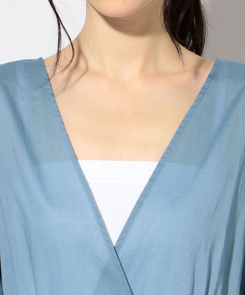 SHIPS(シップス)の「シャドーストライプ2WAYワンピース◇(ワンピース・レディース・スカイブルー/ブラック/ベージュ系その他/ロイヤルブルー・ONE SIZE)」の18枚目の写真