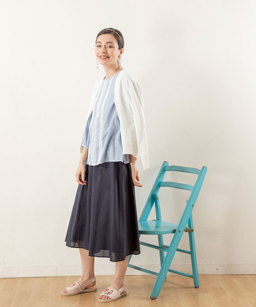 Petit Honfleur（プチオンフルール）の「◇カタログ掲載◇レース使いプルオーバー（Tシャツ/カットソー・レディース・ホワイト/ブルー/アイボリー・11号/13号/9号）」の8枚目の写真