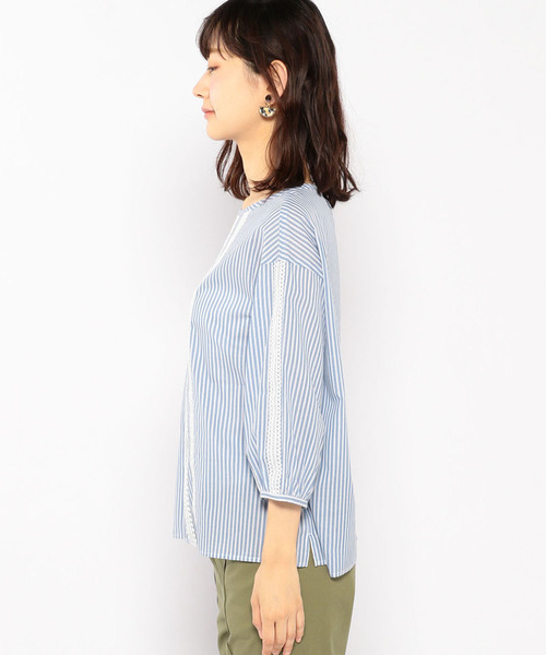 Petit Honfleur（プチオンフルール）の「◇カタログ掲載◇レース使いプルオーバー（Tシャツ/カットソー・レディース・ホワイト/ブルー/アイボリー・11号/13号/9号）」の12枚目の写真