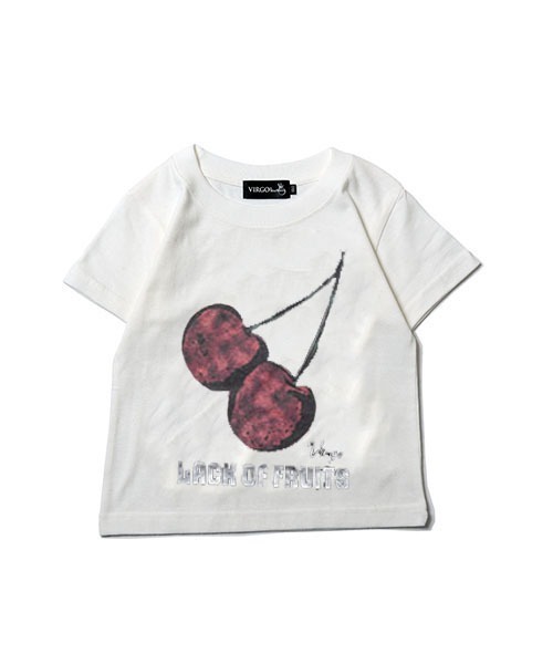 VIRGOwearworks(ヴァルゴウェアワークス)の「CHERRY KIDS(Tシャツ/カットソー・キッズ・ブラック/ホワイト・100/110/130)」の2枚目の写真