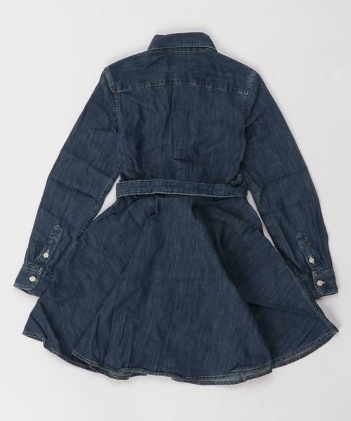 ベルテッド コットン コットン デニム デニム シャツドレス ワンピース Polo ワンピース Ralph Lauren Childrenswear ポロラルフローレンチャイルドウェア のファッション超可爱の人気モデルの日本製の