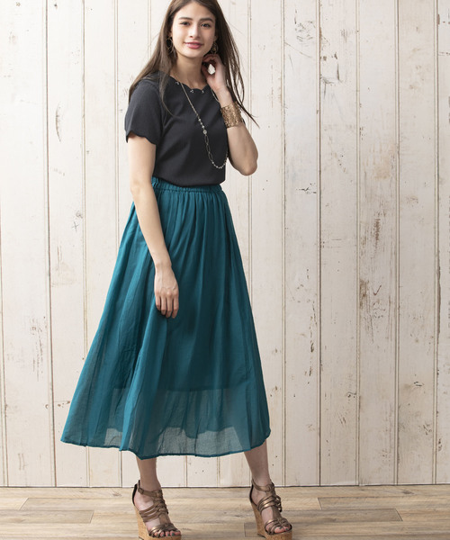 BELLUNA PLUS（ベルーナ）の「ビジュー付スカラップデザインプルオーバー（Tシャツ/カットソー・レディース・ネイビー/ブルー/イエロー系その他/レッド系その他・MEDIUM/LARGE/X-LARGE）」の5枚目の写真