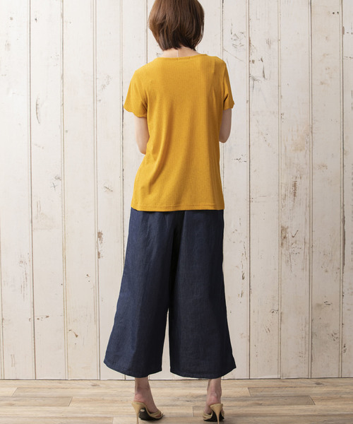 BELLUNA PLUS（ベルーナ）の「ビジュー付スカラップデザインプルオーバー（Tシャツ/カットソー・レディース・ネイビー/ブルー/イエロー系その他/レッド系その他・MEDIUM/LARGE/X-LARGE）」の13枚目の写真