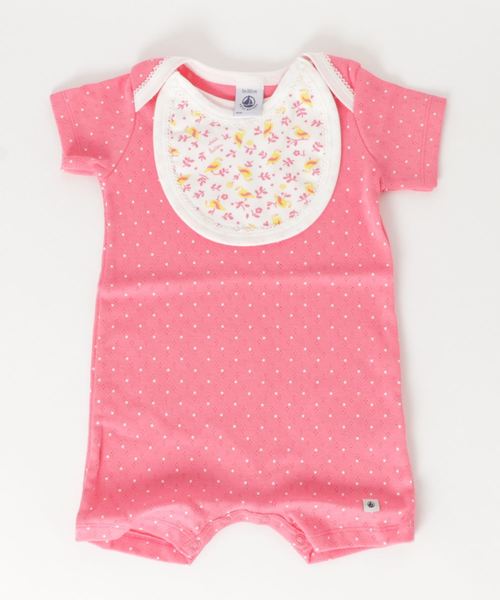 Petit ママ ベビー ロンパース Bateau ショートロンパース２点セット ｆ ロンパース Bateau プチバトー のファッション 即出荷可 ロンパース