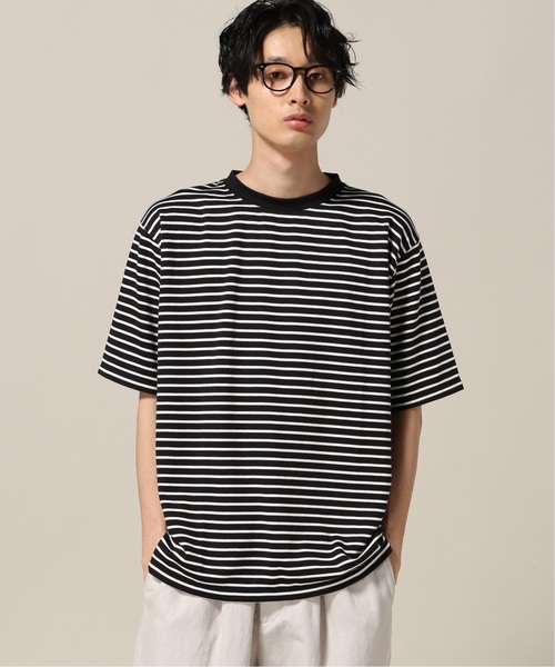 417 EDIFICE(フォーワンセブンエディフィス)の「アルティマポンチボーダー クルーネック TEE(Tシャツ/カットソー・メンズ・ホワイト/ブラック・LARGE/MEDIUM/SMALL/X-LARGE)」の2枚目の写真