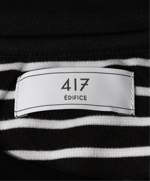 417 EDIFICE(フォーワンセブンエディフィス)の「アルティマポンチボーダー クルーネック TEE(Tシャツ/カットソー・メンズ・ホワイト/ブラック・LARGE/MEDIUM/SMALL/X-LARGE)」の14枚目の写真