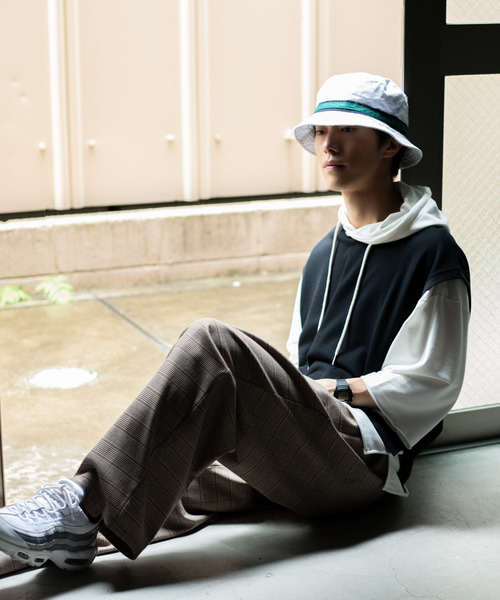 WEGO（ウィゴー）の「WEGO/カノコクルーネックベスト（ベスト・メンズ・ダークグリーン/ベージュ/ブラック/ダークオレンジ・MEDIUM/LARGE）」の8枚目の写真