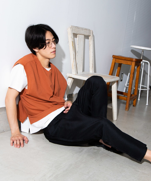 WEGO（ウィゴー）の「WEGO/カノコクルーネックベスト（ベスト・メンズ・ダークグリーン/ベージュ/ブラック/ダークオレンジ・MEDIUM/LARGE）」の17枚目の写真