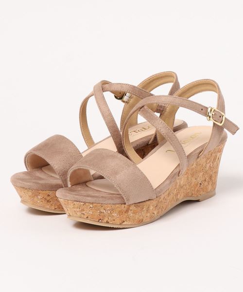 LE TALON（ルタロン）の「7cmクロスストラッププラットサンダル◆（サンダル・レディース・ブラック/ベージュ/シルバー/モスグリーン/ピンク・SMALL/MEDIUM/LARGE/X-LARGE/X-SMALL）」の3枚目の写真