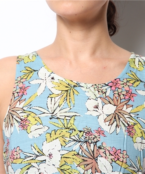 DISCOAT(ディスコート)の「【Discoat】ボタニカルPtワンピース(ワンピース・レディース・ライトブルー/オフホワイト・フリ-)」の10枚目の写真