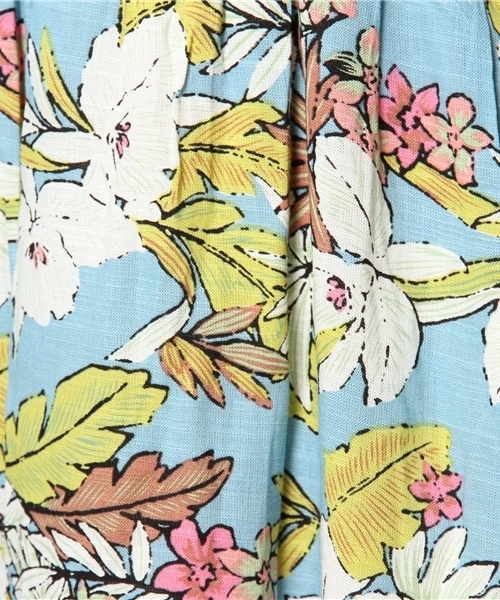 DISCOAT(ディスコート)の「【Discoat】ボタニカルPtワンピース(ワンピース・レディース・ライトブルー/オフホワイト・フリ-)」の5枚目の写真