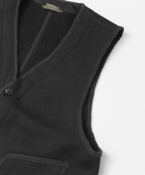 BROWN'S BEACH JACKET,Browns Beach V NECK VEST WEAR