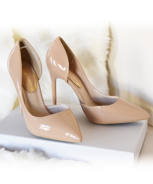 NT レディース パンプス 23.5㎝ ベージュ【EE70R-TS】ピンヒール Brigitte Sandal | Platinum Metallic Linen Tweed Platform