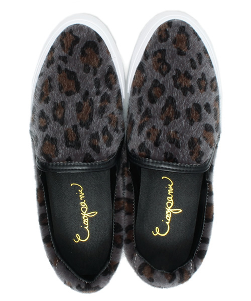 CIAOPANIC（チャオパニック）の「【Ciaopanic】ヒョウ柄ハラコスリッポン（スニーカー・レディース・ベージュ/グレー・24/23）」の7枚目の写真