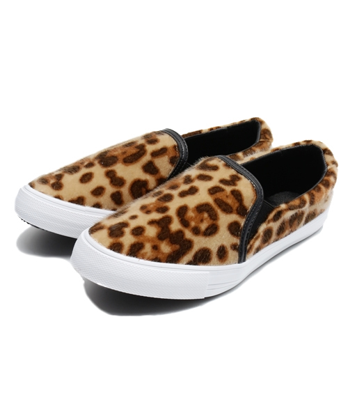 CIAOPANIC（チャオパニック）の「【Ciaopanic】ヒョウ柄ハラコスリッポン（スニーカー・レディース・ベージュ/グレー・24/23）」の11枚目の写真