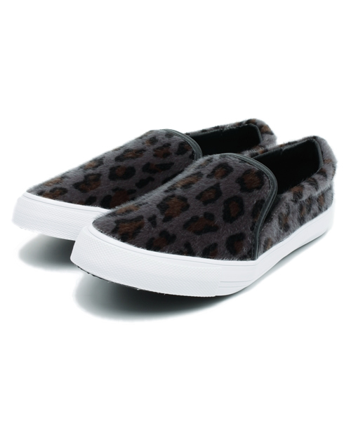 CIAOPANIC（チャオパニック）の「【Ciaopanic】ヒョウ柄ハラコスリッポン（スニーカー・レディース・ベージュ/グレー・24/23）」の10枚目の写真