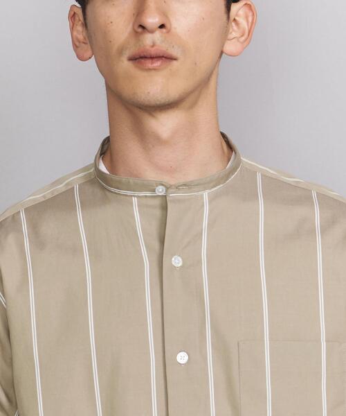 BEAUTY&YOUTH UNITED ARROWS（ビューティーアンドユースユナイテッドアローズ）の「BY 70/2 ブロードストライプ バンドカラーシャツ（シャツ/ブラウス・メンズ・ベージュ/ホワイト・MEDIUM/SMALL/X-SMALL/LARGE/X-LARGE）」の17枚目の写真
