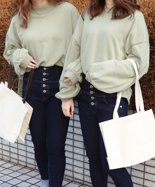 PairPair（ペアペア）の「裏毛リブ付スウェット（スウェット・レディース・ベージュ/ライトグリーン/モカ/ラベンダー・FREE）」の3枚目の写真