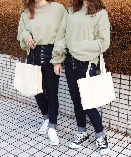 PairPair（ペアペア）の「裏毛リブ付スウェット（スウェット・レディース・ベージュ/ライトグリーン/モカ/ラベンダー・FREE）」の7枚目の写真