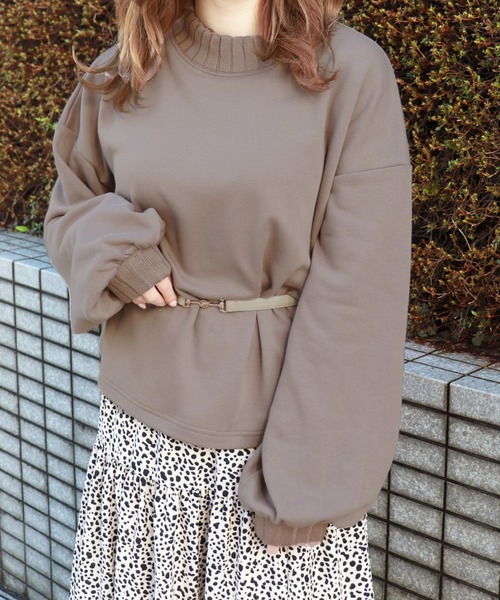 PairPair（ペアペア）の「裏毛リブ付スウェット（スウェット・レディース・ベージュ/ライトグリーン/モカ/ラベンダー・FREE）」の14枚目の写真