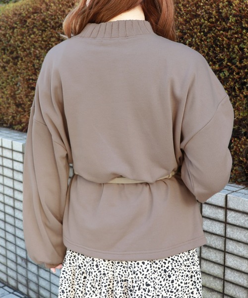 PairPair（ペアペア）の「裏毛リブ付スウェット（スウェット・レディース・ベージュ/ライトグリーン/モカ/ラベンダー・FREE）」の16枚目の写真