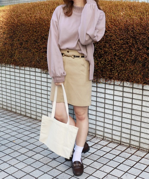 PairPair（ペアペア）の「裏毛リブ付スウェット（スウェット・レディース・ベージュ/ライトグリーン/モカ/ラベンダー・FREE）」の21枚目の写真