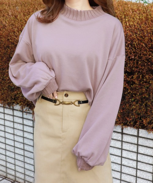 PairPair（ペアペア）の「裏毛リブ付スウェット（スウェット・レディース・ベージュ/ライトグリーン/モカ/ラベンダー・FREE）」の22枚目の写真