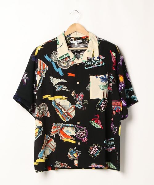 STYLEBLOCK（スタイルブロック）の「レーヨンオープンカラービッグアロハシャツ（シャツ/ブラウス・メンズ・ブルー/ブラック系その他2/ホワイト系その他/ブラック系その他3/ホワイト/ブラック/ブラック系その他/ネイビー/ホワイト系その他2/イエロー・L/M/LL）」の18枚目の写真