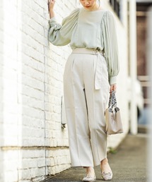 natural couture | 麻レーヨンサイドベルトおしゃれパンツ(その他パンツ)