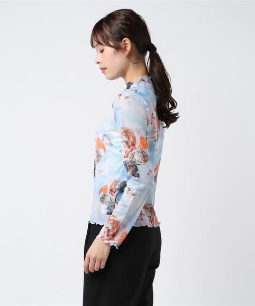 WEGO(ウィゴー)の「WEGO/プリントシースルーシアーTシャツ(Tシャツ/カットソー・レディース・ブルー系その他/ブラック系その他2/アニマル/その他1・FREE)」の8枚目の写真