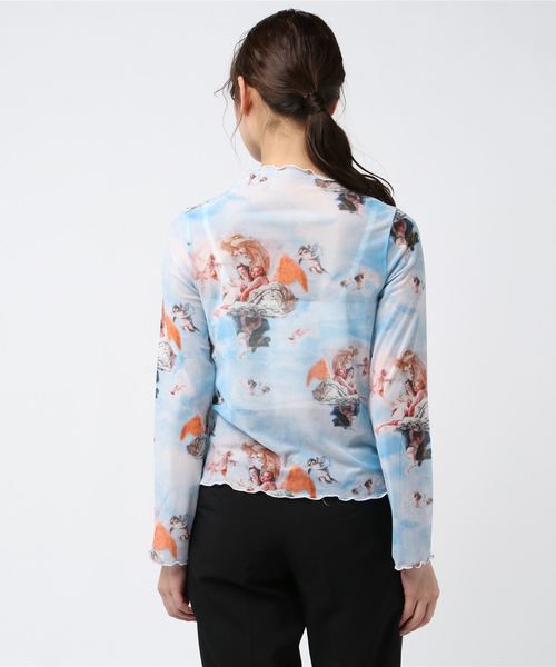 WEGO(ウィゴー)の「WEGO/プリントシースルーシアーTシャツ(Tシャツ/カットソー・レディース・ブルー系その他/ブラック系その他2/アニマル/その他1・FREE)」の7枚目の写真