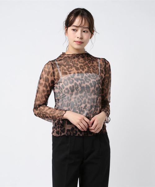 WEGO(ウィゴー)の「WEGO/プリントシースルーシアーTシャツ(Tシャツ/カットソー・レディース・ブルー系その他/ブラック系その他2/アニマル/その他1・FREE)」の10枚目の写真