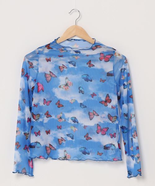 WEGO(ウィゴー)の「WEGO/プリントシースルーシアーTシャツ(Tシャツ/カットソー・レディース・ブルー系その他/ブラック系その他2/アニマル/その他1・FREE)」の13枚目の写真