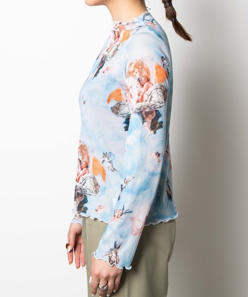 WEGO(ウィゴー)の「WEGO/プリントシースルーシアーTシャツ(Tシャツ/カットソー・レディース・ブルー系その他/ブラック系その他2/アニマル/その他1・FREE)」の19枚目の写真